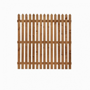 Brown Flat top Picket Garden Fence Panels are perfect for your garden, made with pressure-treated wood guarantee longevity and prevent rot.