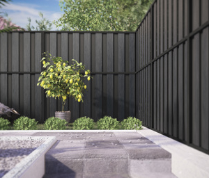 Our DuraPost Vento Panel Grey  is made from galvanised steel and is available in other colours as well. This product is your sustainable choice as it is made from 50% recycled steel and is 100% recyclable at the end of its usable life.