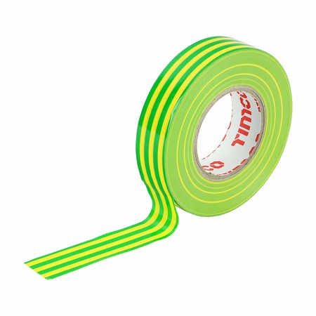 The PVC Insulation Tape-Yellow & Green 25m x 18mm is ideal to use for insulation of electrical wires and joints. You can easily tear it off by hand, can write on and cleanly remove from smooth surfaces.